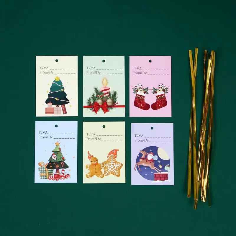 ๐ฅReusable Christmas Drawstrings Gift Bags 30-piece Bags & Tags Set(Buy 2 Free Shipping)