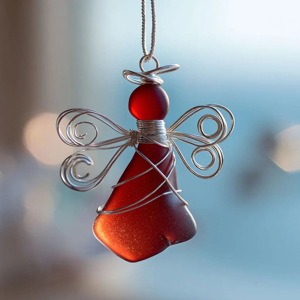 LAST DAY 49% OFF🌊Handmade Sea Glass Angel Ornament(Buy 4 Free Shipping Now)