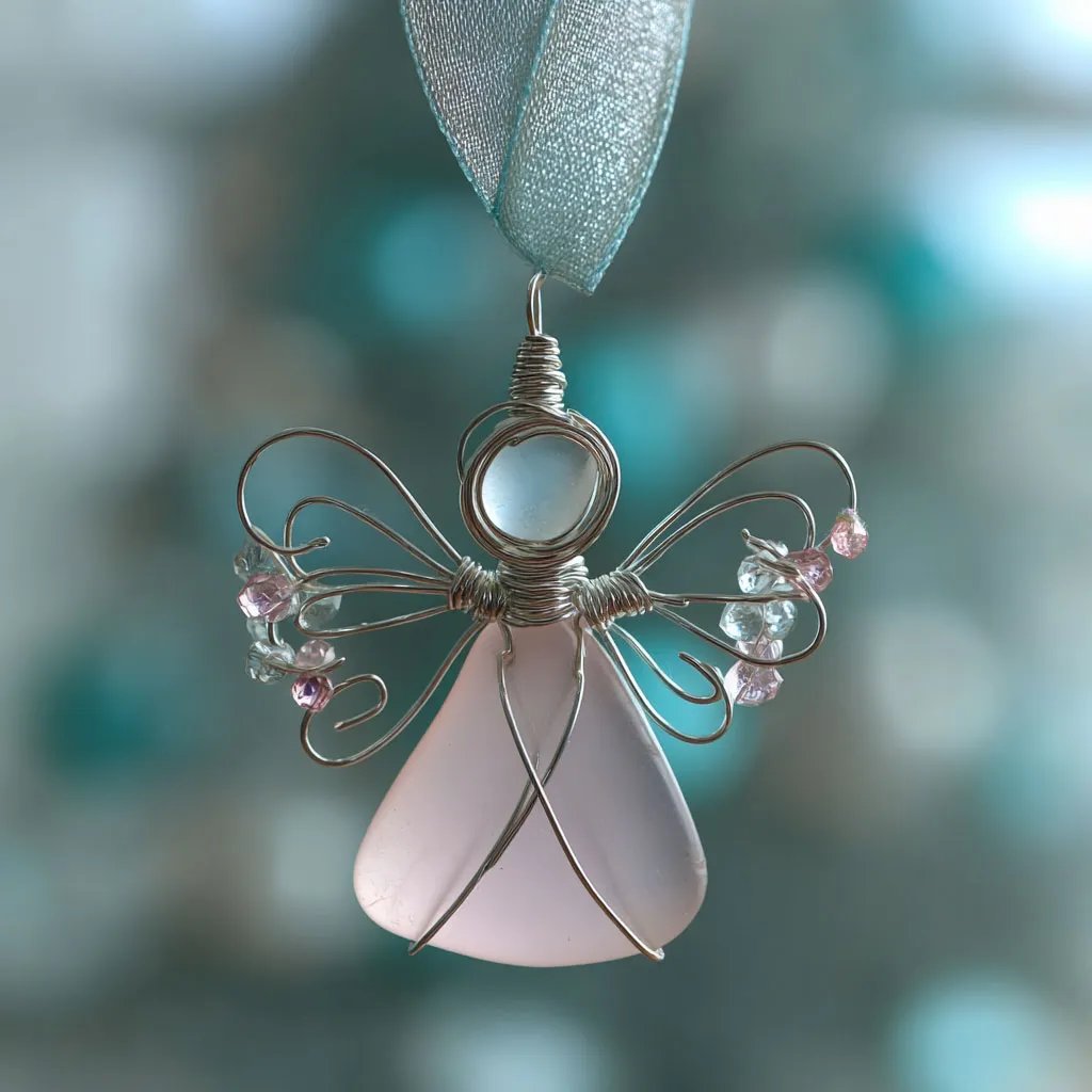 LAST DAY 49% OFF🌊Handmade Sea Glass Angel Ornament(Buy 4 Free Shipping Now)