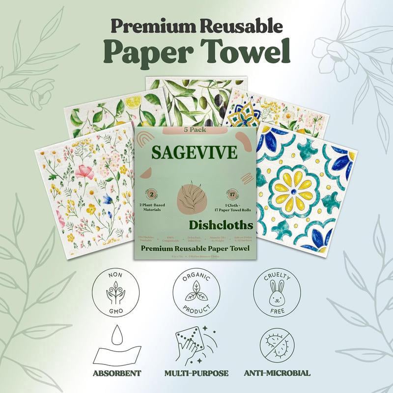 Dishcloths for Kitchen & Cleaning | 5 Pack