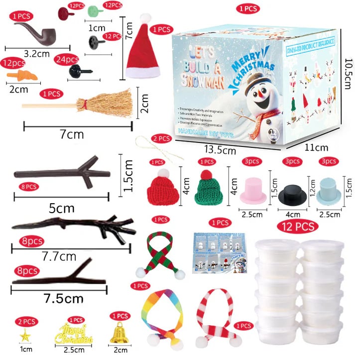 🔥Last Day 49% OFF - 🎁Create your very own unique snowman!☃️ -✨[DIY Christmas Snowman Crafts Sets for Kids]✨